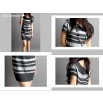 NEW ARRIVALS!--Grey & white round neck dress/top imags