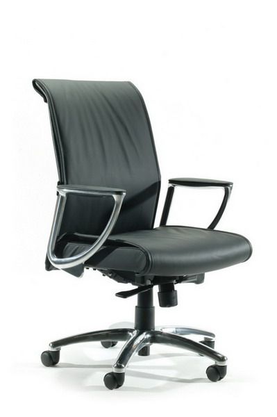 bentley chair midback - black leather imags