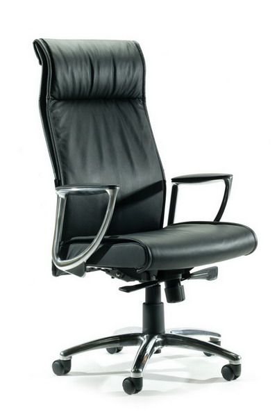 bentley highback chair - black leather imags