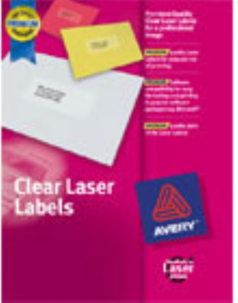 avery clear laser label l7562 25pcs 99.1x67.7mm imags