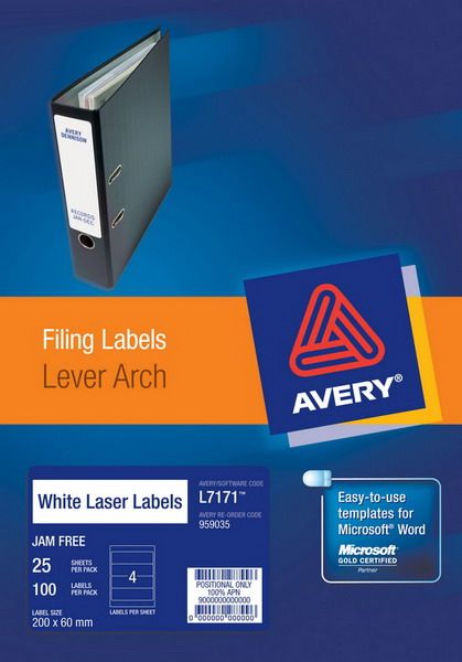 avery filing labels lever arch l7171 25sheets imags