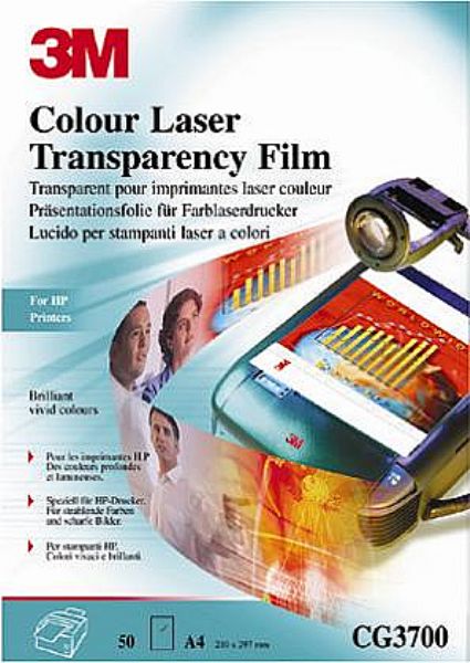 3m ohp laser transparency film cg3700 color a4 50 sheets imags