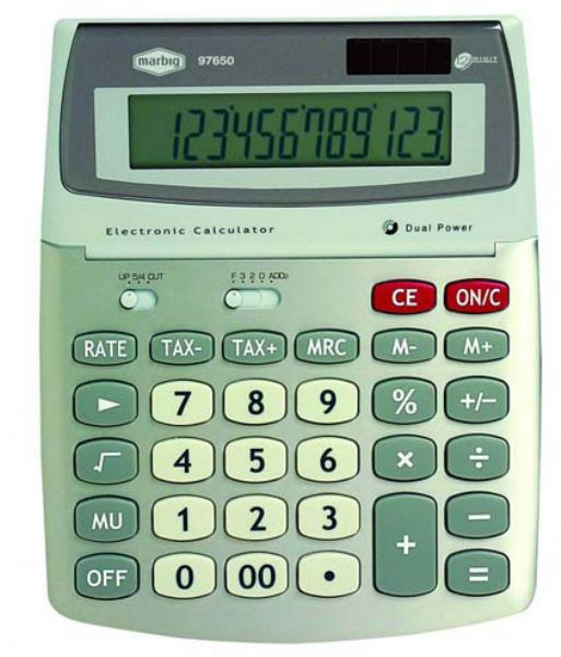 marbig desktop calculator large with gst function silver imags