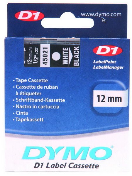 dymo label maker tapes 12mm white on black imags