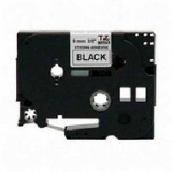 brother label maker tapes tz221 8 metres x 9mm black on white imags