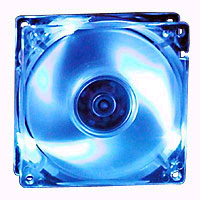 icute 80mm translucent blue fan imags