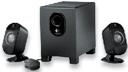 logitech x210 2:1 speaker system with subwoofer imags