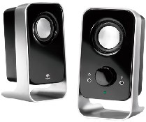 logitech ls11 2.0 speakers - black 3 watts rms imags