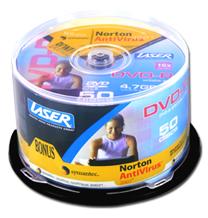 laser dvd-r 50pk white inkjet printable - spindle with norton an imags