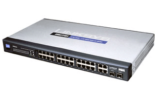 linksys srw224g4 24x 10/100 + 4x gig switch imags