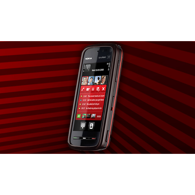 Nokia 5800D Red Mobile Phone imags
